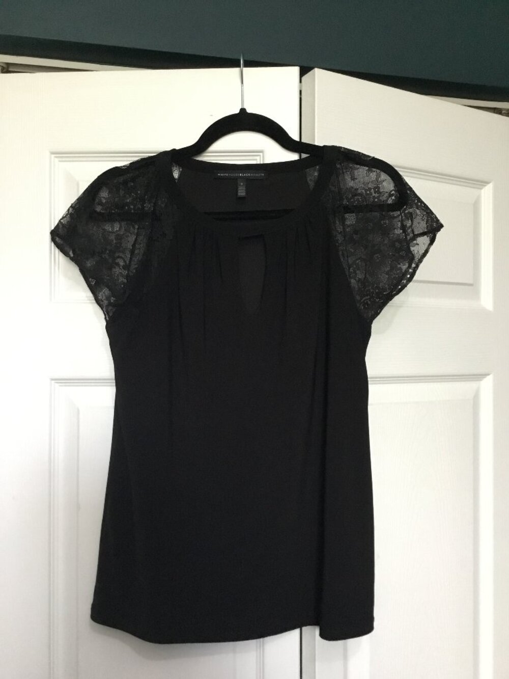 White House Black Market Black Blouse